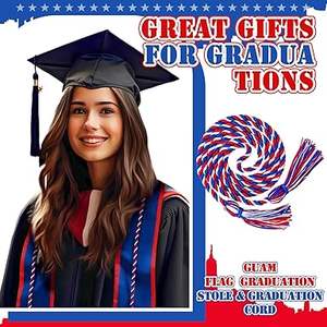 Étole de graduation à double drapeau national avec cordons d'honneur, cadeau de <span class=keywords><strong>première</strong></span> génération pour les étudiants internationaux - Product Image 4