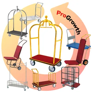 Hotel&Restaurant Supplies Lobby Trolley Luggage Carts Commercial Service Crown Bellboy Cart Clothes Delivery Baggage Hand Truck