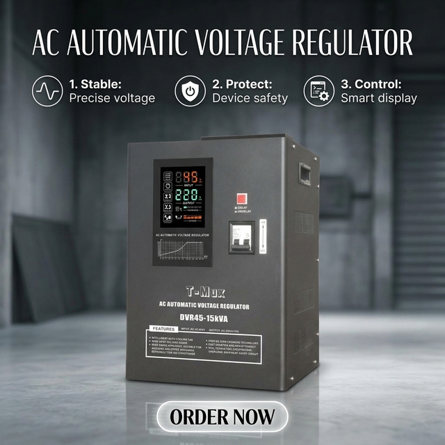 Ultra Wide Input 45V-280V 15kVA Single Phase Relay Control Voltage Stabilizer for Wholehouse Using