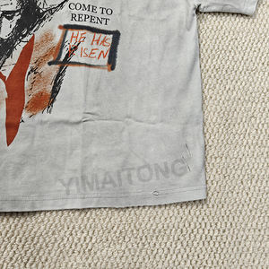 เสื้อยืดผู้ชายผ้าฝ้ายวินเทจแต่งลายพิมพ์ DTG โลโก้พิมพ์ลายกราฟิก DTG สกปรก - Product Image 3