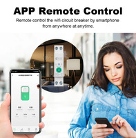 Interruptor de Circuito Inteligente TUYA WiFi 1P+N para Riel DIN con Medición y Monitoreo, Cobre, 90V-260V 50/60Hz, para el Hogar