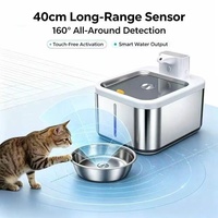 Fontaine à eau sans fil pour animaux de compagnie 4L, batterie polymère 5000mAh, anti-colmatage, 90+ jours d'autonomie, distributeur d'eau pour animaux en acier inoxydable 304