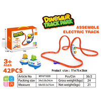 Voiture de course électrique sur circuit, jouet dinosaure, voiture magnétique sur circuit, ensemble de train éducatif, jouets à encastrer pour enfants, cadeaux, orbite de lévitation