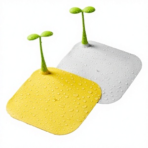 Tapa de desagüe de suelo desechable pequeña para el hogar, de silicona, con batería, antiolores, a prueba de insectos, con diseño de brotes de frijol, para baño - Product Image 2
