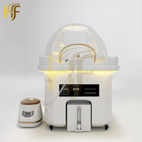 Bac à Shampoing Portable Haut de Gamme pour Spa Capillaire avec Réservoirs d'Eau 60L et 18L, Ensemble Lave-Tête Spa avec Vapeur et Circulation d'Eau
