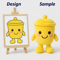 Peluche thérapeutique de confort personnalisée, personnage de tasse Kawaii, animal en peluche d'accompagnement émotionnel, poupée en peluche douce, cadeau OEM