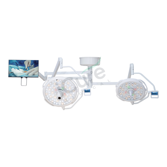 IC-OLA75T+ 3-ARM LED Operating Light System | Dual-head Ceiling-mounted Surgical Lighting System with HD Camera