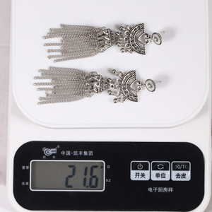 Indian Ethnic Style Long Chain <b>Tassel</b> <b>Earrings</b> With Heart Design For Women 2022 - Product Image 4