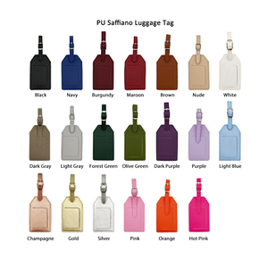 Etiquetas de Equipaje Personalizadas de Cuero Vegano Saffiano PU, Juego de Porta Pasaportes de Cuero para Viajes, <span class=keywords><strong>Etiqueta</strong></span> de <span class=keywords><strong>Maleta</strong></span> con Nombre, <span class=keywords><strong>Etiqueta</strong></span> de <span class=keywords><strong>Maleta</strong></span> de Negocios - Product Image 6