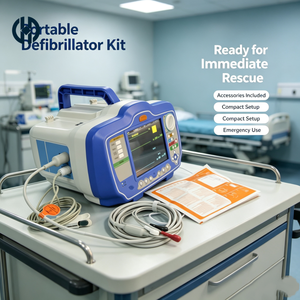 Defibrillatore Medico d'Emergenza 3 in 1 con Monitor, Defibrillazione Bifasica e Funzione di Monitoraggio Multiparametrico del Paziente per Primo Soccorso - Product Image 5