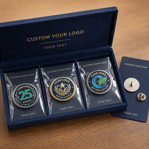 Pin Redondo de Esmalte Duro Personalizado para Aniversario Corporativo, Insignia Metálica de Reconocimiento al Empleado, Tecnología, Sostenibilidad, OEM - Product Image 2