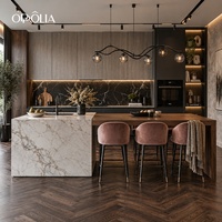 OPPOLIA : Service de Rénovation et Conception de Cuisine Personnalisée Tout-en-un, Ensemble d'Armoires, Îlot de Cuisine avec Appareils Intégrés et Réfrigérateur à Vin