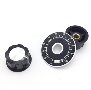 BONENS <b>Scale</b> Plate + Potentiometer Knob MF-A03 Dial Guitar <b>Mini</b> Effect Pedal Knobs 6mm Black - Product Image 3