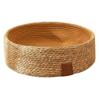 Lit pour chat en rotin de luxe, motif uni, chaud et confortable, toutes saisons, lit pour chien et chat, nid pour chat, lit de repos pour chat