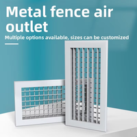 Rejilla de salida de aire de una sola capa de aleación de aluminio Lishine para aire acondicionado central, modelo Wfkt
