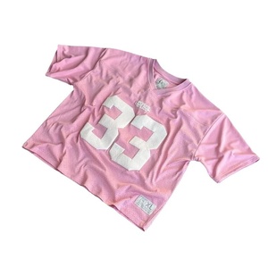 T-<span class=keywords><strong>shirt</strong></span> en polyester tricoté ample pour <span class=keywords><strong>femme</strong></span>, grande taille, personnalisé OEM, imprimé, séchage rapide, respirant, pour le football, la course et la gym - Product Image 5