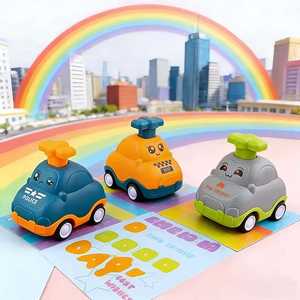 Coche de juguete de dibujos animados con retroceso, mini coche de inercia deslizante para niños, vehículo educativo de fricción, 2-4 años, unisex - Product Image 4
