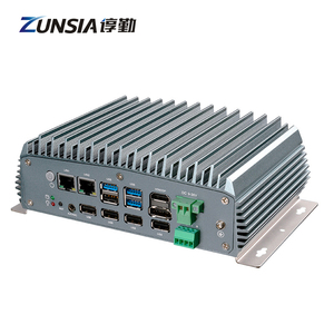 2*LAN 6*COM Embedded Industrial PC Case Celeron J6412 8GB Ram 256GB SSD 2*DDR4 X86 Aluminum Fanless Mini Pc - Product Image 1