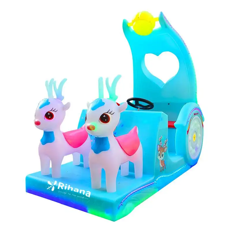 Chinesische Fabrik direkt kommerziellen Double Deer Led Light Autoscooter Luminous Parent Child Battery Car