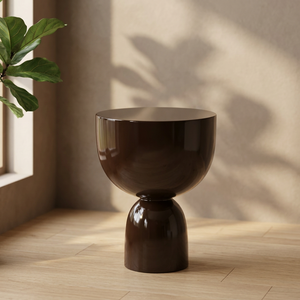 Mesa de Centro Redonda Moderna de la Mejor Calidad, Diseño Minimalista, Acabado Negro, Muebles para Sala de Estar, Decorativa - Product Image 6