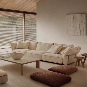 Nuevo Sofá de Lino de Diseño Italiano de Lujo Ligero 2026, Sofá Moderno Tapizado Suave para Sala de Estar - Product Image 4