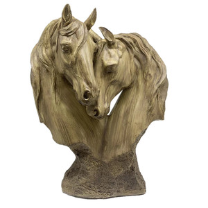 WeiVista Resina Cavalo Cabeça Escultura Casal Animal Estatueta Home Decor Fabricante Fábrica Atacado Fornecedor - Product Image 1