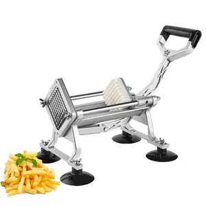 BR236 taglierina per patatine fritte commerciale tritatutto per frutta e verdura cubettatrice per alimenti professionale con piedini di aspirazione e un coltello da 9MM