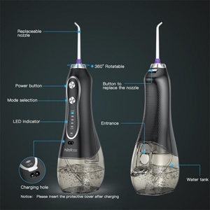 Hydropulseur intelligent sans fil électrique, irrigateur buccal étanche avec 6 têtes de buses et 2 brosses - Product Image 4