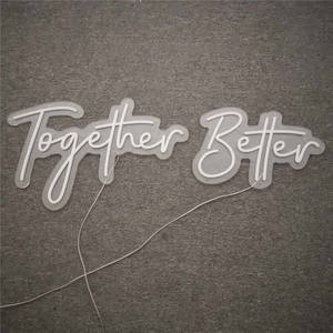 إسقاط الشحن مقاوم للماء حسب الطلب أفضل معا الاكريليك Led رسالة ضوء النيون علامة مخصصة لديكور عيد الميلاد - Product Image 4