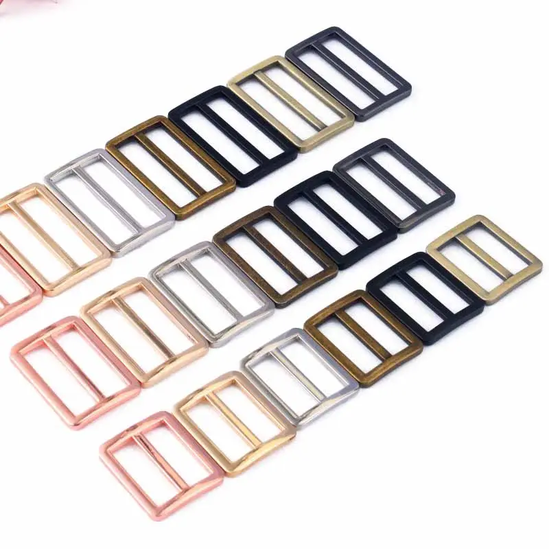 BC002 Alloy Tri Glide Rainbow Buckle Square Slider Buckle Bags Parts Hardware For Bag Strap Webbing Adjustable Buckles