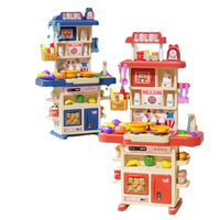 Mini ensemble de jouets d'évier de cuisine réel pour enfants avec jeu de pulvérisation semblant jouer cuisine et jouets alimentaires