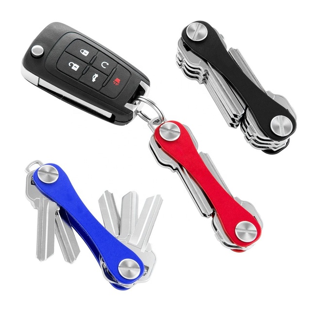 Hot Selling Metal Small Mini Container Key Chain Ring Holder for Key Chains Aluminum Alloy Smart Organizer Tools Key Holder