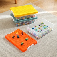 Boîte de rangement pour blocs de construction, organisateur de jouets à plusieurs niveaux, boîte de rangement pour jouets, boîte de rangement pour Lego
