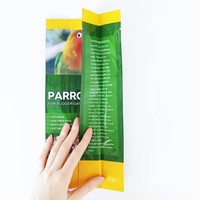 Sacs d'emballage personnalisés en gros pour aliments pour animaux de compagnie, recyclables, pour chats et perroquets, sachets en plastique à fond plat avec fermeture éclair