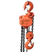 1 Tonne 2 Tonnen 3 Tonnen Handkettenzug Manueller Kettenblock Doppelklemme Legierungsstahl CE für Bauarbeiten und Heben