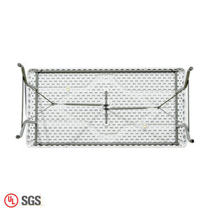 Table pliante en plastique blanche de 6 pieds à prix bon marché Table pliante d'hôtel extérieur portable pour fête de mariage - Product Image 5