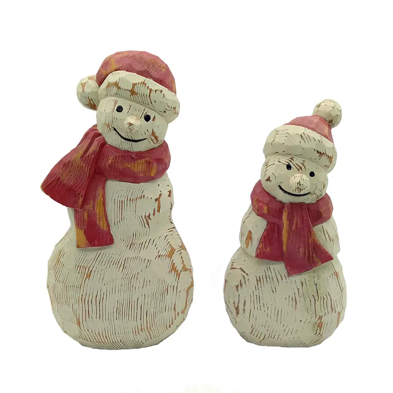 wood Christmas handicrafts Festival Decoration wood carving Christmas Snowman wooden Snowman