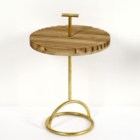 Vente en gros de meubles de salon personnalisés de 38CM table basse en bois noire avec tiroir