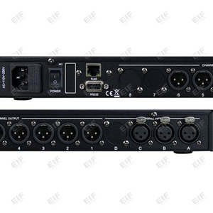Excellent prix, processeur audio numérique EIF LA306 haute qualité 3 entrées 6 sorties, filtre FIR, XLR, montage en rack métallique, actif, pour scène et karaoké. - Product Image 3