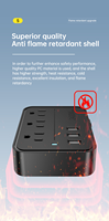 Protecteur de surtension multiprise 3 prises secteur 3 ports USB répertoriés UL rallonge de bureau à montage mural pour bureau à domicile américain