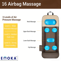 Matelas de massage portable OEM/ODM populaire avec chaleur et compression d'air, Shiatsu/Roulement/Pétrissage, 67x22 pouces, pour le cou, la tête, les jambes et la taille