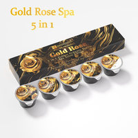 Nouveau design de coffret de pédicure doré en boîte, 5 en 1, produits de soin des pieds professionnels de qualité spa, très populaires, couleur or rose