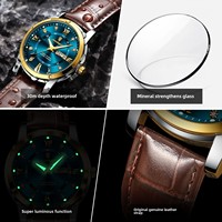 POEDAGAR 936 Montre de sport de luxe à quartz pour homme, étanche, boîtier en alliage avec affichage lumineux de la date et du jour, cadran en verre, nouvelle collection homme