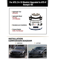 Kits de Parachoques Delanteros para Automóvil, Kit de Carrocería para Cadillac ATS 2014-2019, Actualización al Estilo ATS-V, Kits de Conversión de Reemplazo Directo