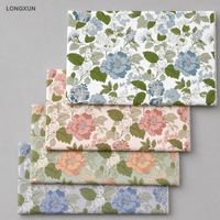 Tissu Popeline 100% Coton Imprimé Floral, Tissé Numérique, pour Robes, Chemises, Vêtements Bébé et Enfants