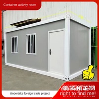 Conteneur modulaire préfabriqué mobile transfrontalier rectangulaire pour salle de réunion, dortoir de personnel et logement de chantier