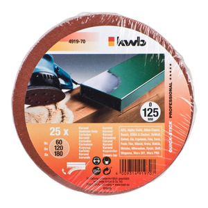 Set di 25 125mm assortiti per dischi leviganti Velcro modello 491970 da KWB EINHELL - Product Image 1