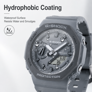 Protecteur d'écran pour montre intelligente, film en verre transparent résistant aux chocs et à la lumière bleue pour Casio <span class=keywords><strong>GA</strong></span> <span class=keywords><strong>2200</strong></span> <span class=keywords><strong>GA</strong></span> 2110 - Product Image 3