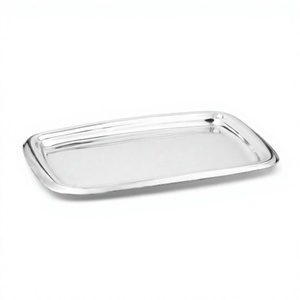 Plat rond en acier inoxydable de qualité supérieure avec plateau à pizza en silicone écologique au design classique pour un usage quotidien - Product Image 1