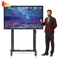 Pizarra Interactiva para Enseñanza en Interiores de 75 Pulgadas, Android/Windows, 4K UHD, 40 Puntos Táctiles, Pantalla Táctil